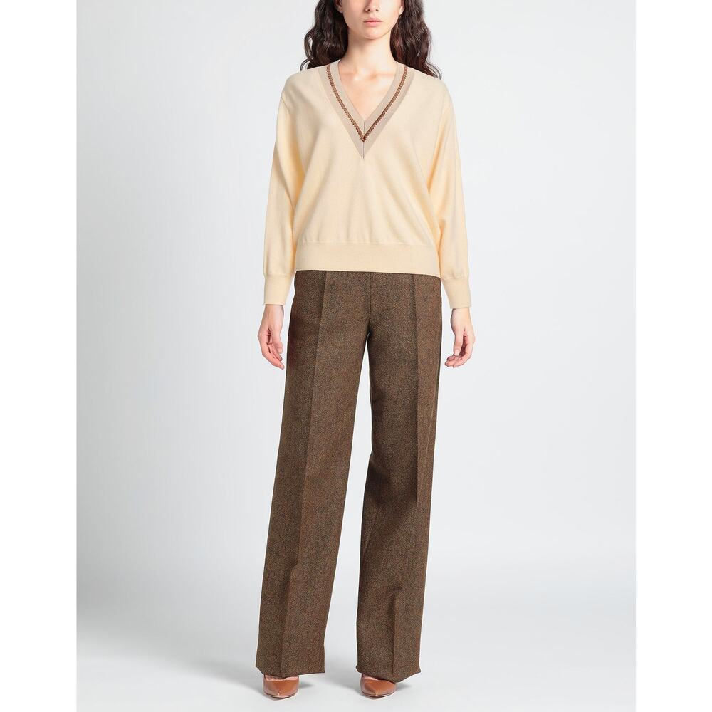 Sandro Women's Bridget Knit V-Neck Sweater In Ivory Wool Cashmere Size 1 / Small - Picture 3 of 16